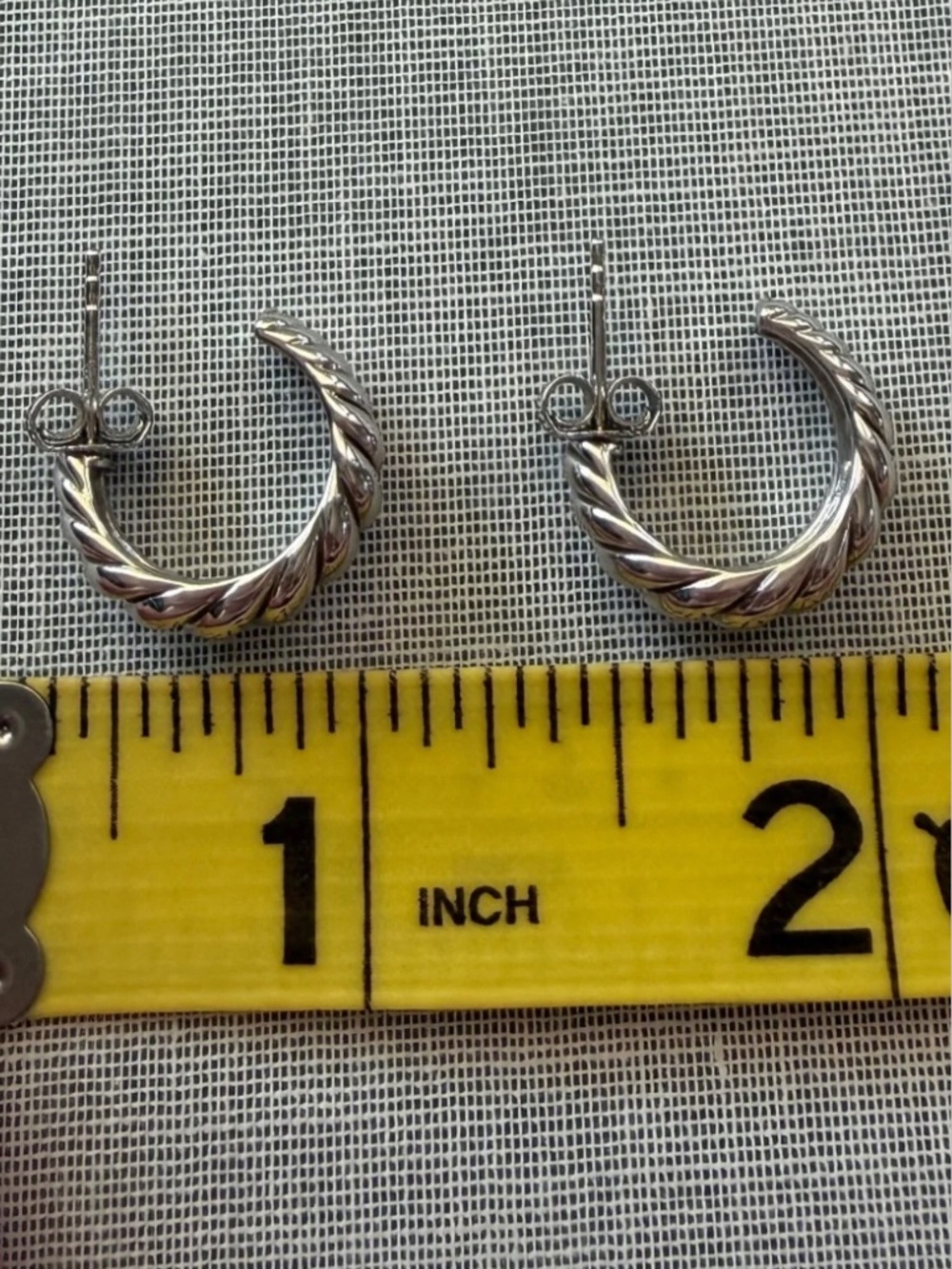 Mejuri Croissant Dome Hoop Earrings | Silver | Beautiful Condition - Picture 7 of 7